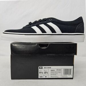 Adidas Adi Ease Skateboarding Shoes HQ6432 Core Black Cloud White Men's Size 9.5